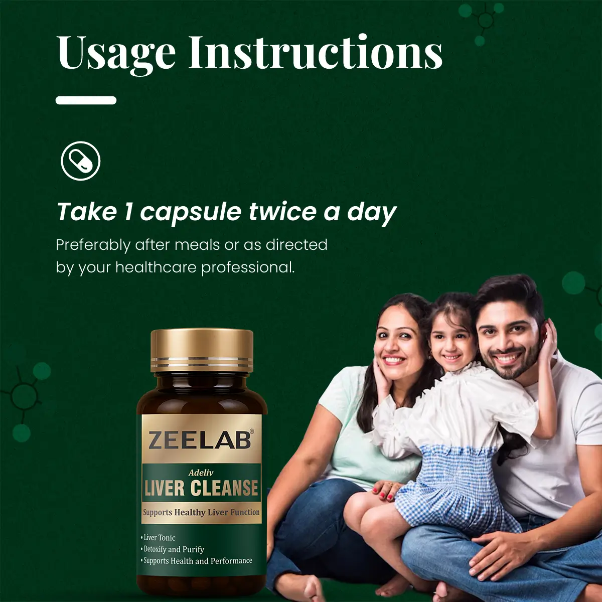Zeelab Adeliv Liver Cleanse Capsule | Herbal Liver Support & Detox Supplement